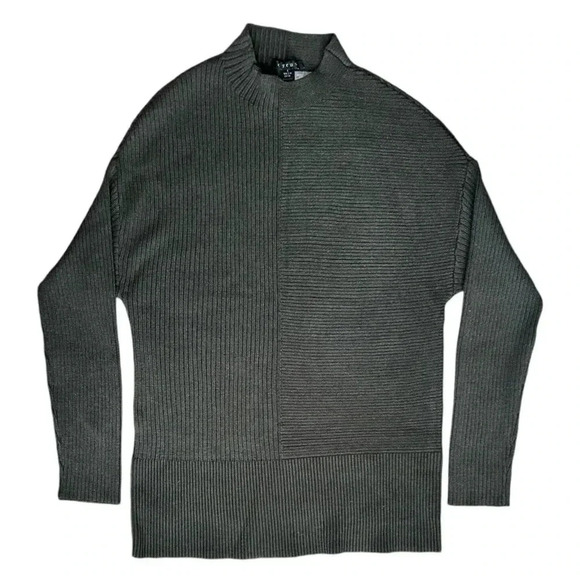 CYRUS Olive Green Sweater‎ Mock Turtleneck Long Sleeve & Length Soft Cozy sz L - Picture 2 of 9